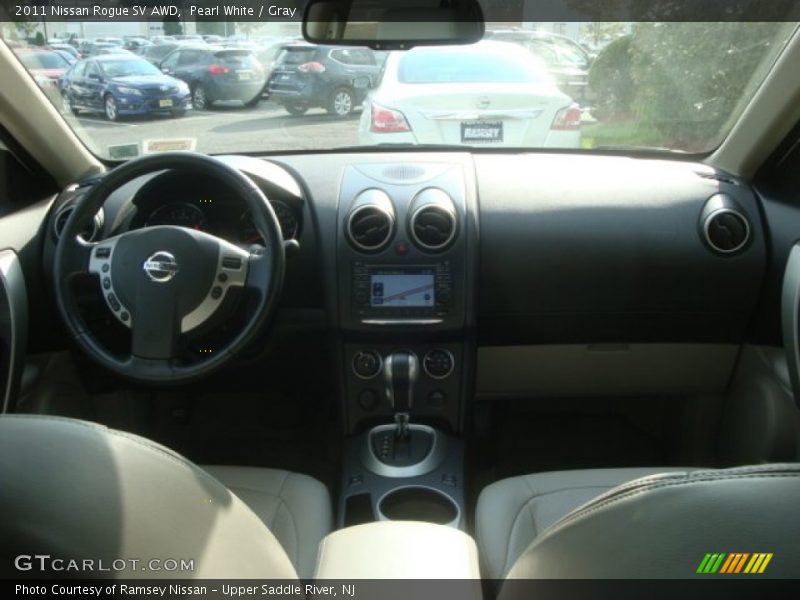 Pearl White / Gray 2011 Nissan Rogue SV AWD