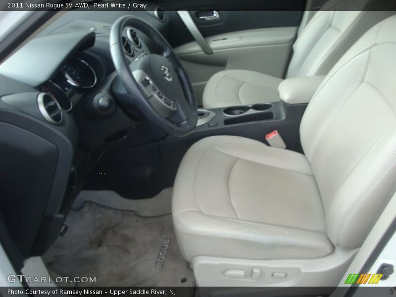 Pearl White / Gray 2011 Nissan Rogue SV AWD