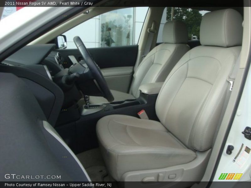 Pearl White / Gray 2011 Nissan Rogue SV AWD