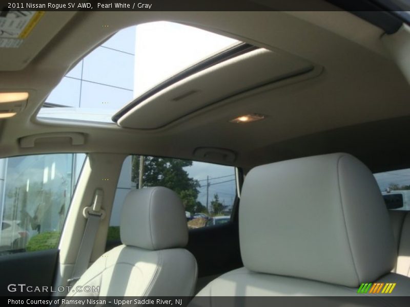 Pearl White / Gray 2011 Nissan Rogue SV AWD
