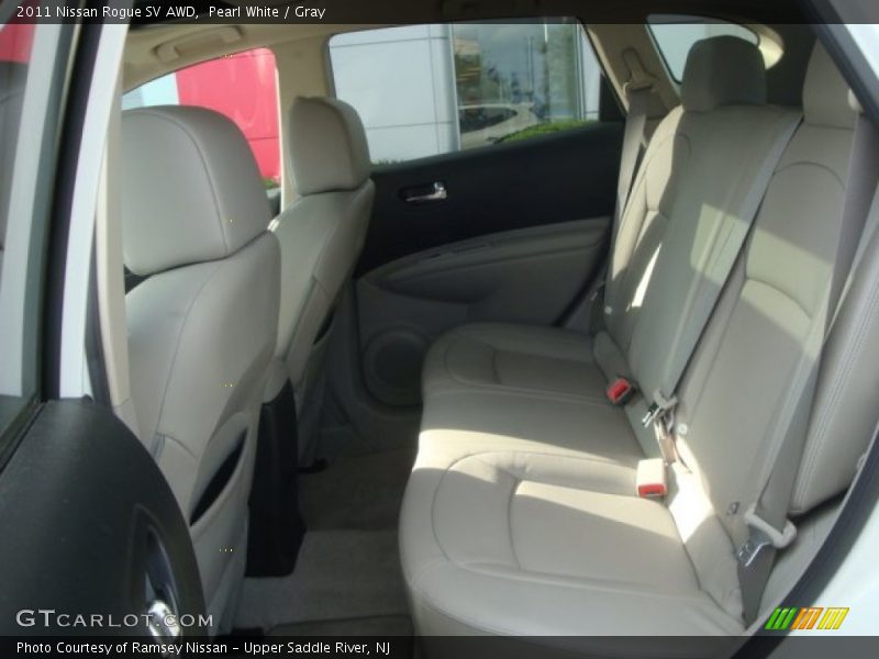 Pearl White / Gray 2011 Nissan Rogue SV AWD