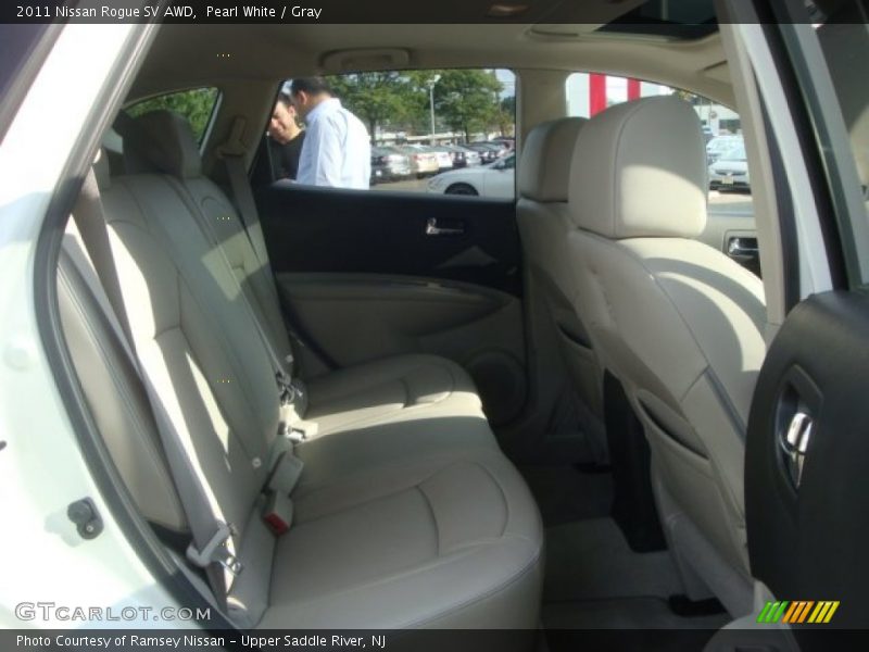 Pearl White / Gray 2011 Nissan Rogue SV AWD