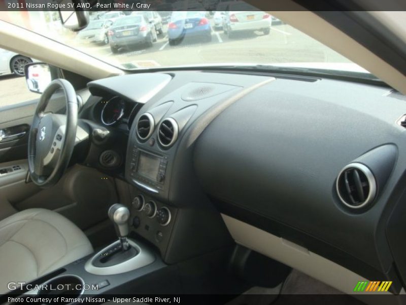 Pearl White / Gray 2011 Nissan Rogue SV AWD