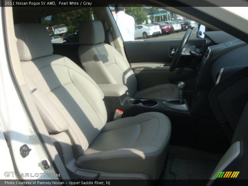 Pearl White / Gray 2011 Nissan Rogue SV AWD