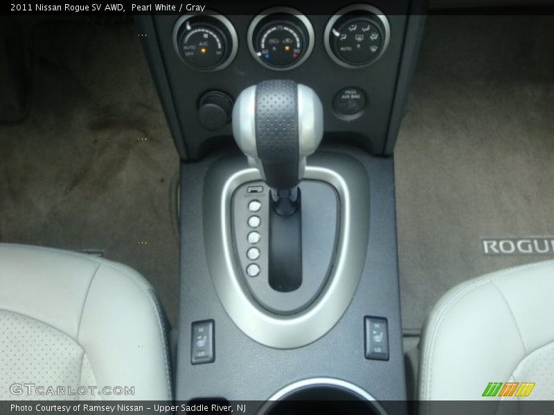 Pearl White / Gray 2011 Nissan Rogue SV AWD