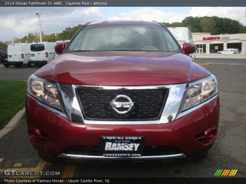 Cayenne Red / Almond 2014 Nissan Pathfinder SV AWD