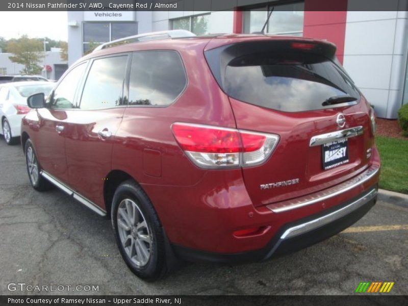 Cayenne Red / Almond 2014 Nissan Pathfinder SV AWD