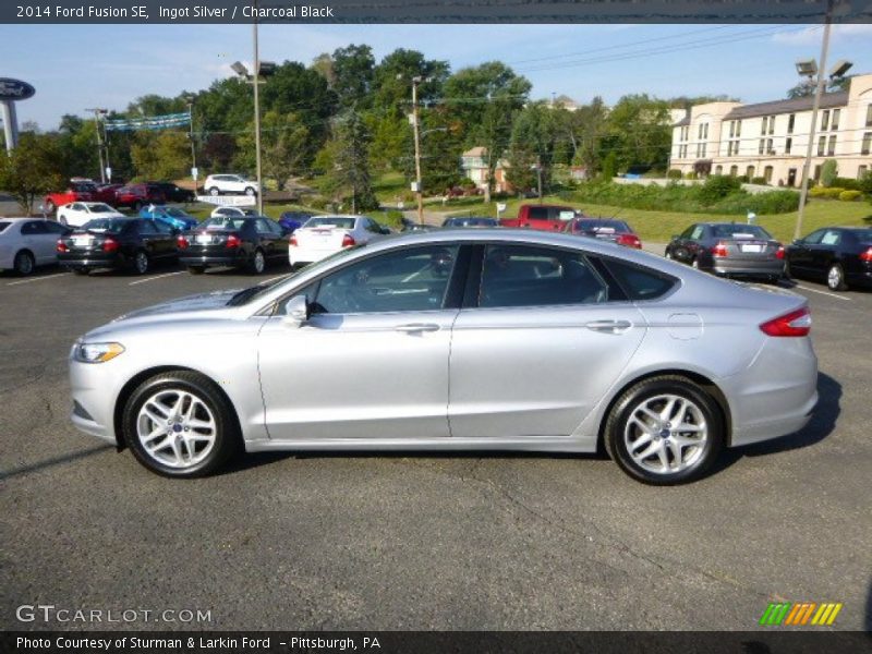 Ingot Silver / Charcoal Black 2014 Ford Fusion SE