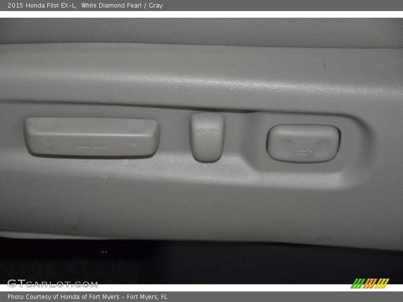 White Diamond Pearl / Gray 2015 Honda Pilot EX-L