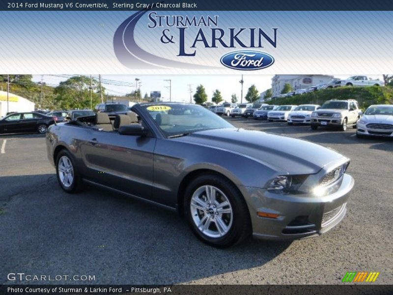 Sterling Gray / Charcoal Black 2014 Ford Mustang V6 Convertible