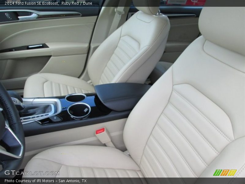 Ruby Red / Dune 2014 Ford Fusion SE EcoBoost