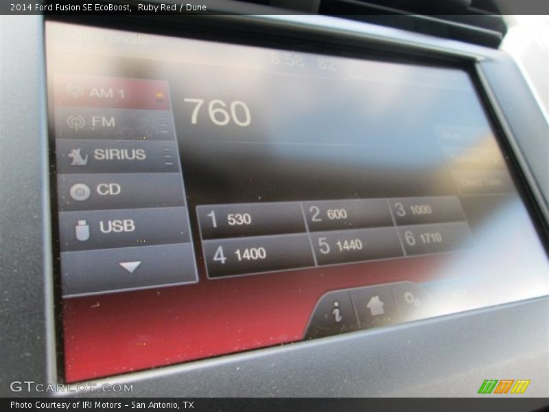 Ruby Red / Dune 2014 Ford Fusion SE EcoBoost