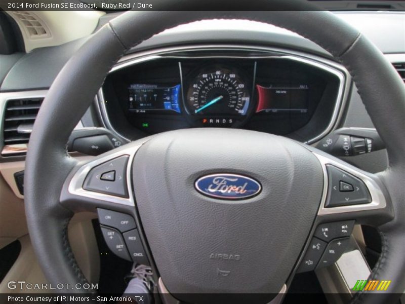 Ruby Red / Dune 2014 Ford Fusion SE EcoBoost