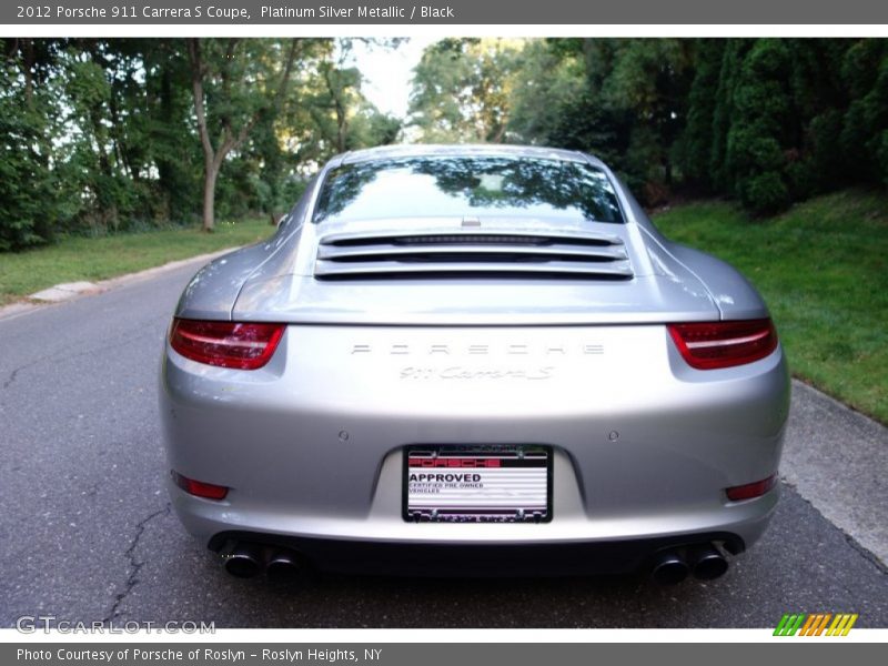 Platinum Silver Metallic / Black 2012 Porsche 911 Carrera S Coupe