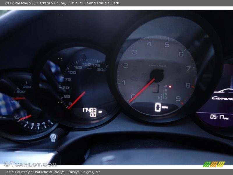 Platinum Silver Metallic / Black 2012 Porsche 911 Carrera S Coupe