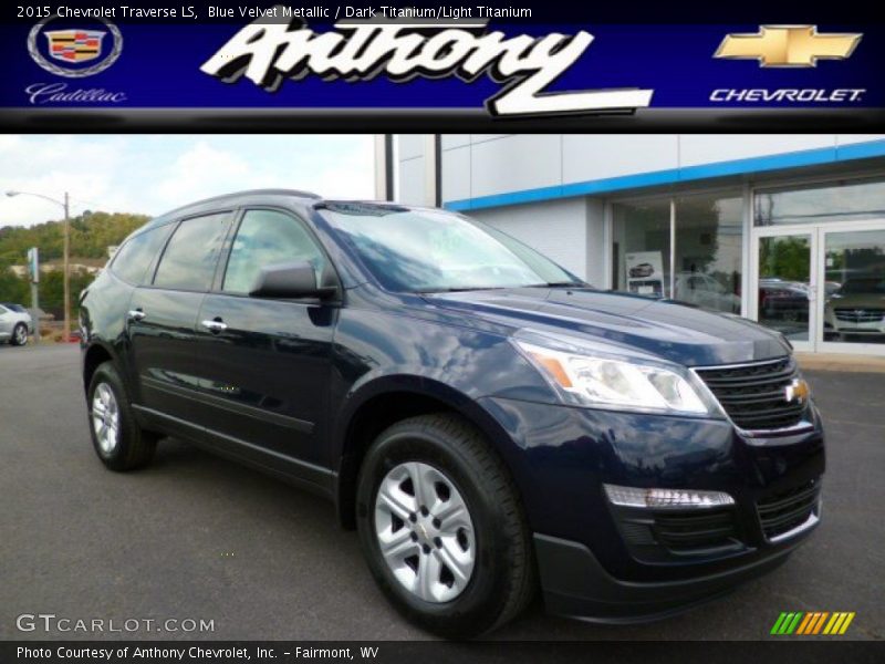 Blue Velvet Metallic / Dark Titanium/Light Titanium 2015 Chevrolet Traverse LS