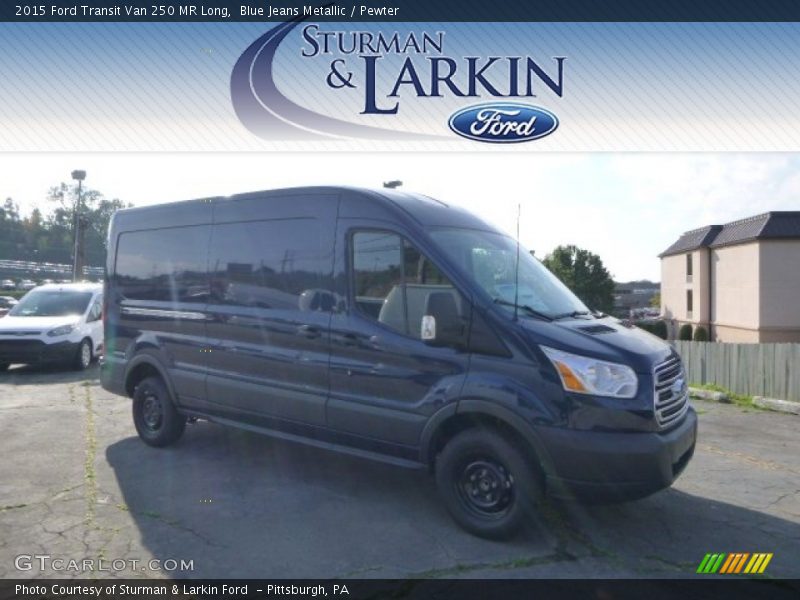 Blue Jeans Metallic / Pewter 2015 Ford Transit Van 250 MR Long