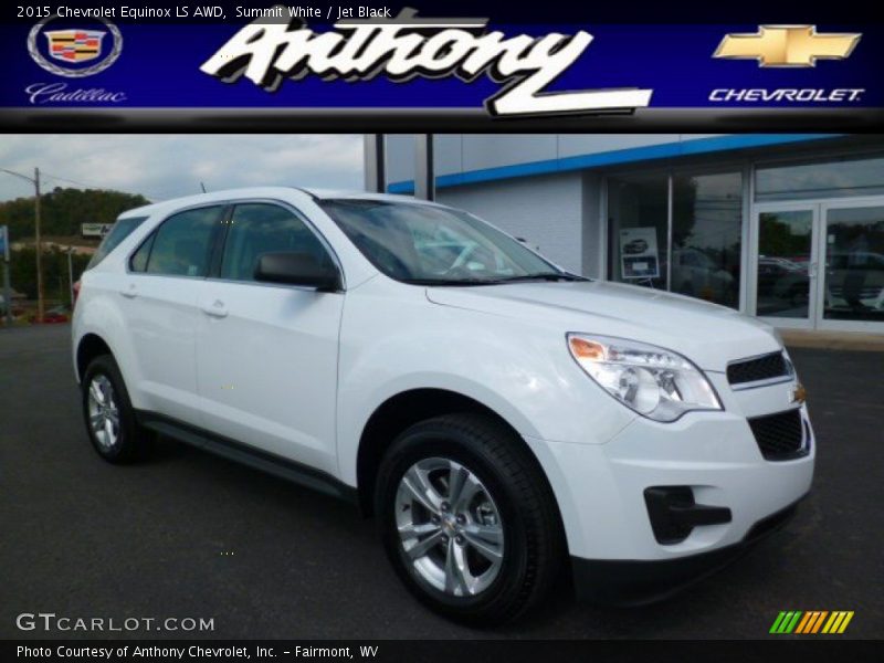 Summit White / Jet Black 2015 Chevrolet Equinox LS AWD