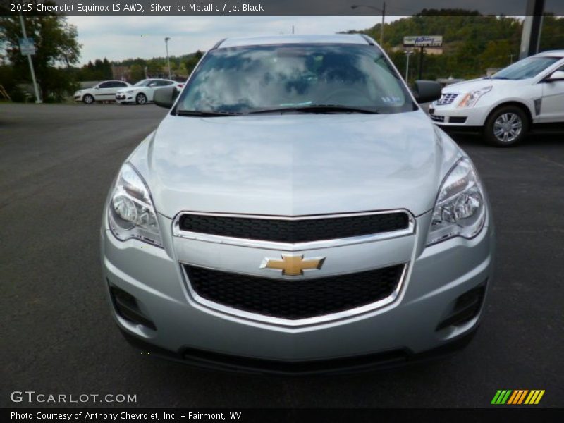 Silver Ice Metallic / Jet Black 2015 Chevrolet Equinox LS AWD