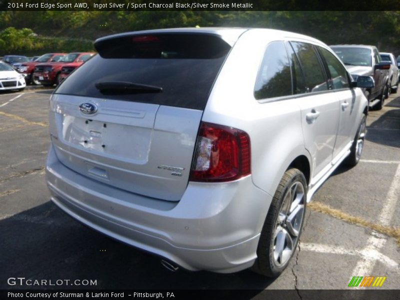 Ingot Silver / Sport Charcoal Black/Silver Smoke Metallic 2014 Ford Edge Sport AWD
