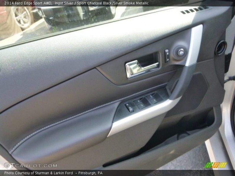 Ingot Silver / Sport Charcoal Black/Silver Smoke Metallic 2014 Ford Edge Sport AWD