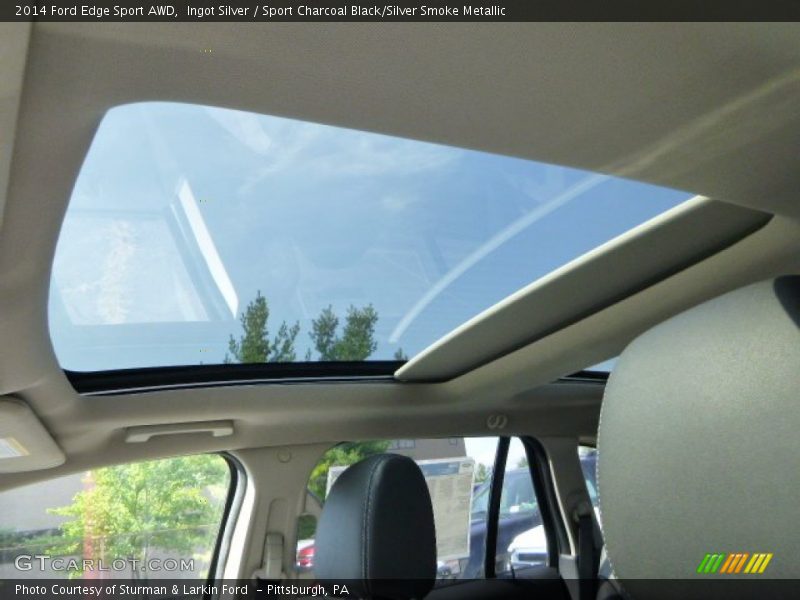 Ingot Silver / Sport Charcoal Black/Silver Smoke Metallic 2014 Ford Edge Sport AWD