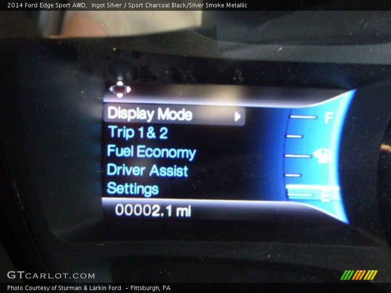 Ingot Silver / Sport Charcoal Black/Silver Smoke Metallic 2014 Ford Edge Sport AWD