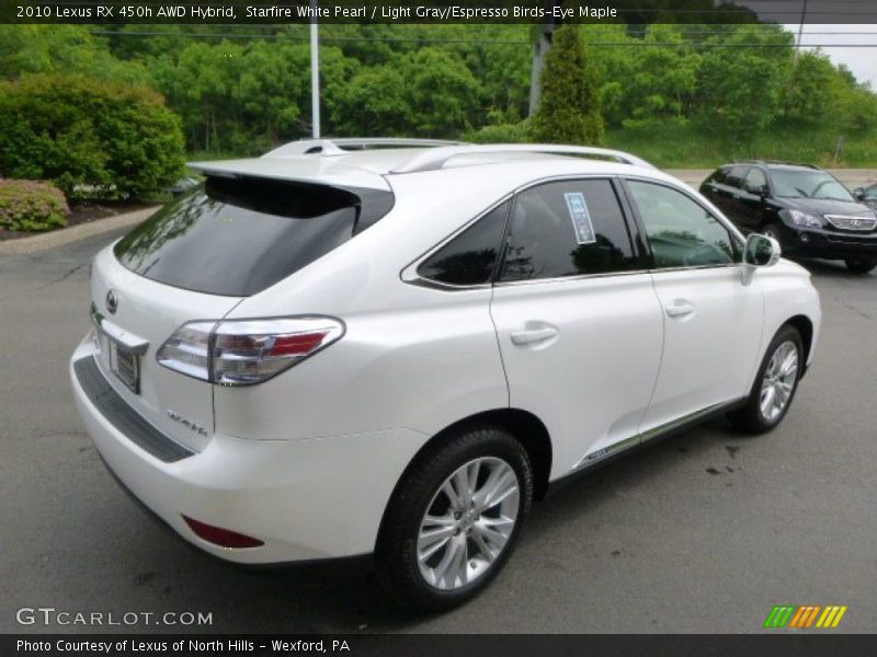 Starfire White Pearl / Light Gray/Espresso Birds-Eye Maple 2010 Lexus RX 450h AWD Hybrid