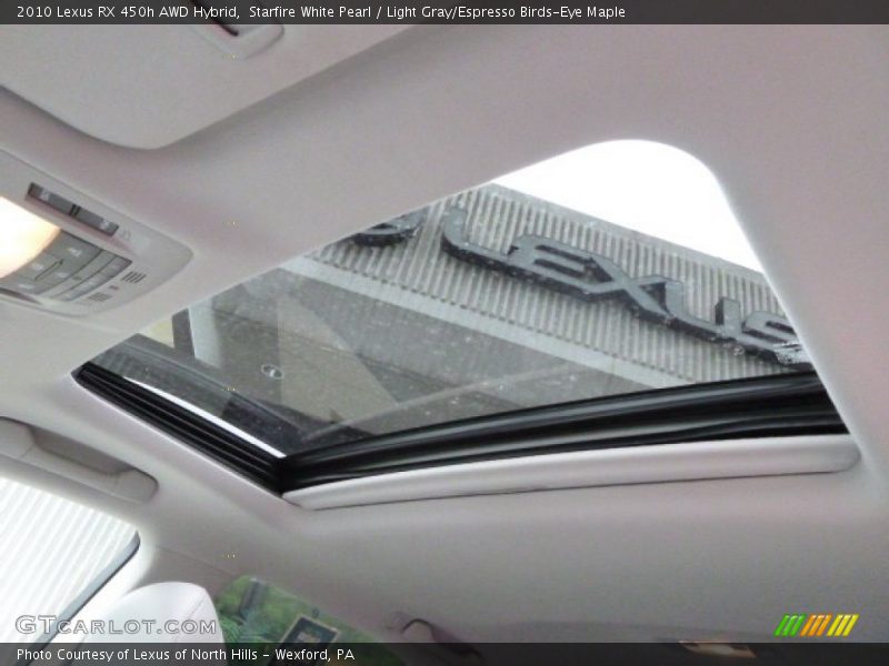 Starfire White Pearl / Light Gray/Espresso Birds-Eye Maple 2010 Lexus RX 450h AWD Hybrid