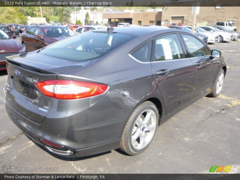 Magnetic Metallic / Charcoal Black 2015 Ford Fusion SE AWD