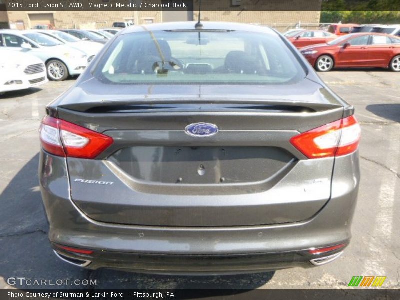 Magnetic Metallic / Charcoal Black 2015 Ford Fusion SE AWD