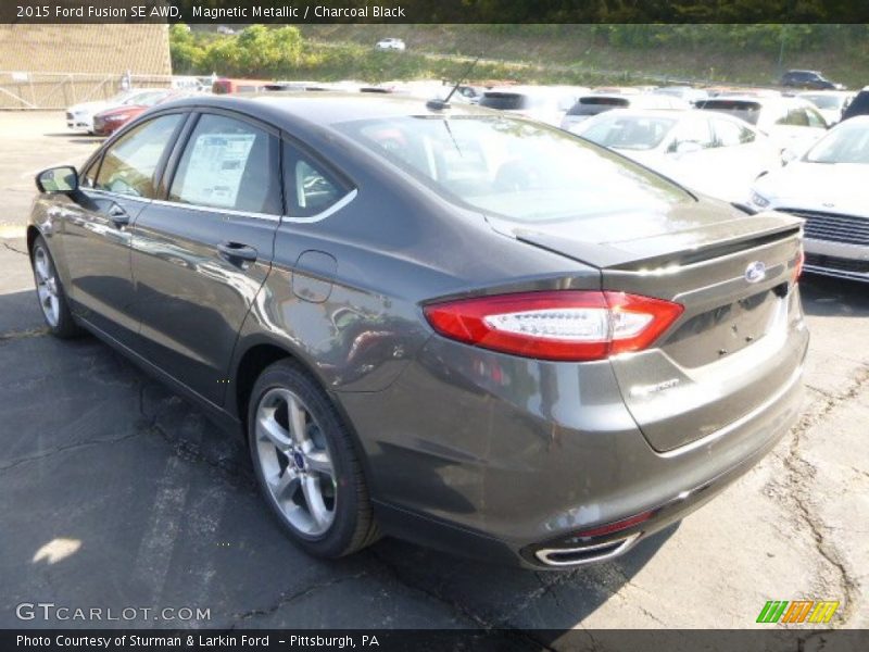 Magnetic Metallic / Charcoal Black 2015 Ford Fusion SE AWD