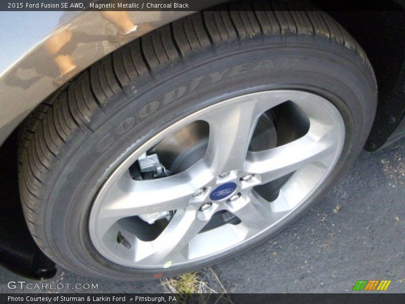 Magnetic Metallic / Charcoal Black 2015 Ford Fusion SE AWD