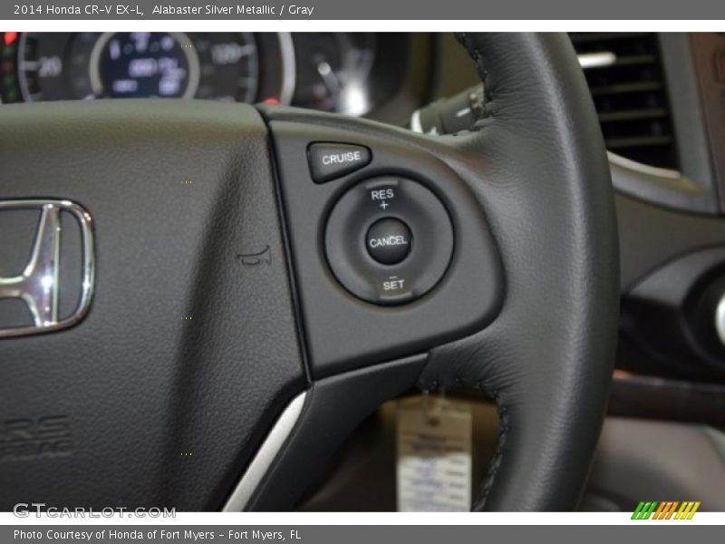 Alabaster Silver Metallic / Gray 2014 Honda CR-V EX-L