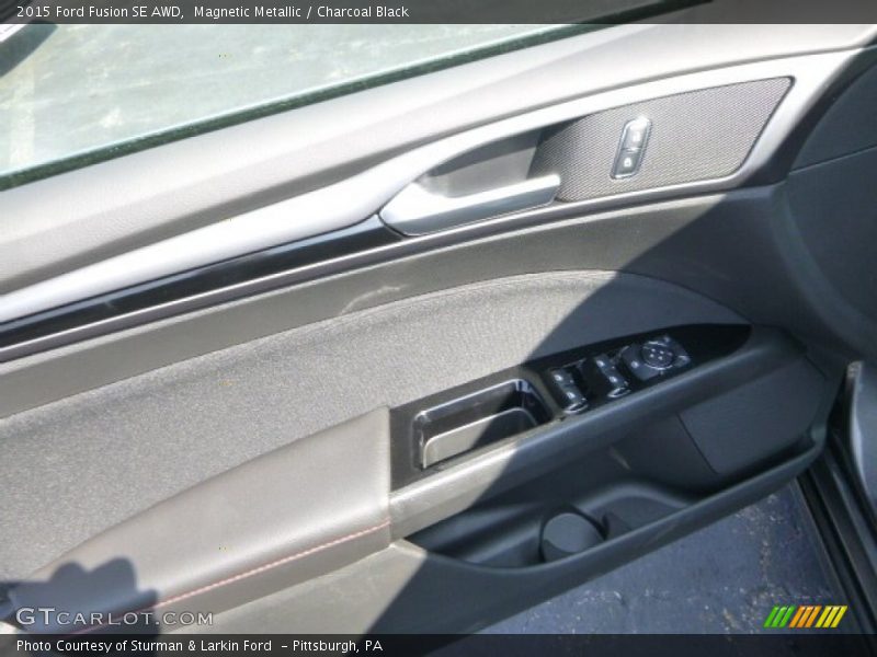 Magnetic Metallic / Charcoal Black 2015 Ford Fusion SE AWD