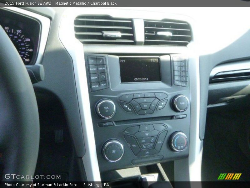 Magnetic Metallic / Charcoal Black 2015 Ford Fusion SE AWD
