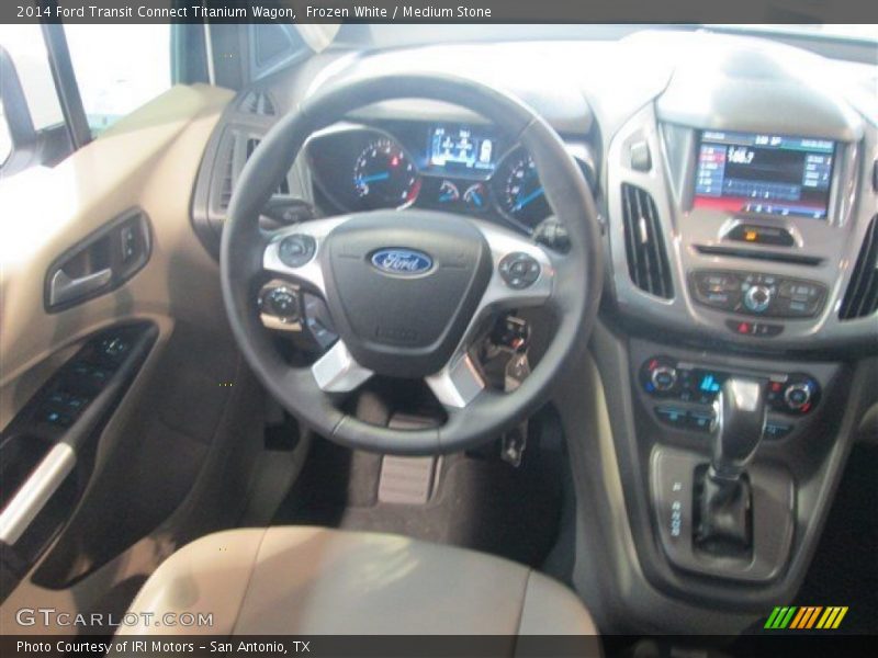 Frozen White / Medium Stone 2014 Ford Transit Connect Titanium Wagon