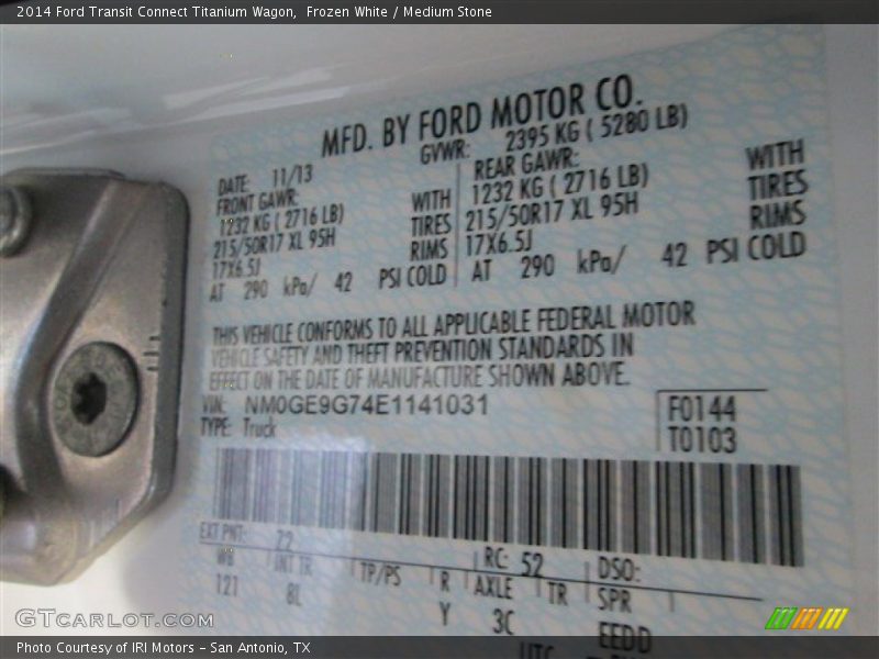 Frozen White / Medium Stone 2014 Ford Transit Connect Titanium Wagon