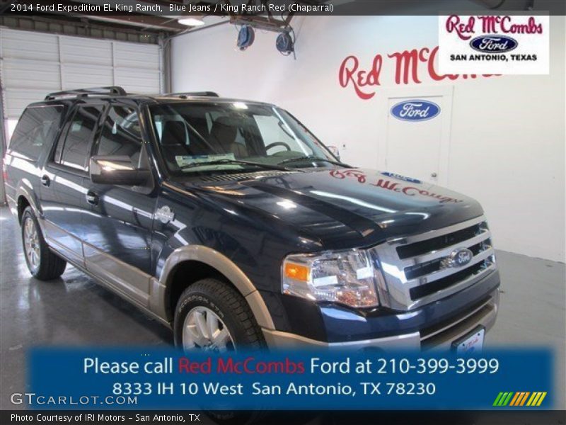 Blue Jeans / King Ranch Red (Chaparral) 2014 Ford Expedition EL King Ranch