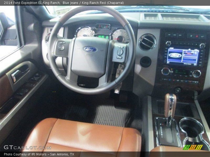 Blue Jeans / King Ranch Red (Chaparral) 2014 Ford Expedition EL King Ranch