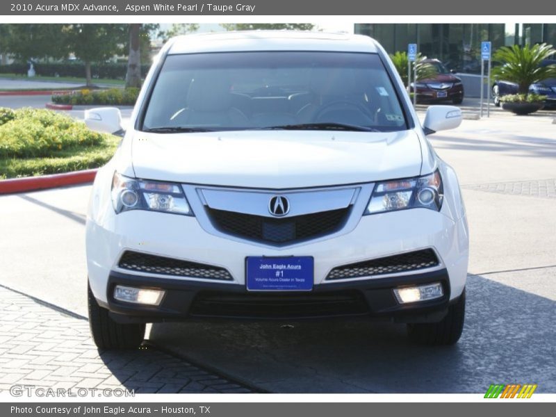 Aspen White Pearl / Taupe Gray 2010 Acura MDX Advance