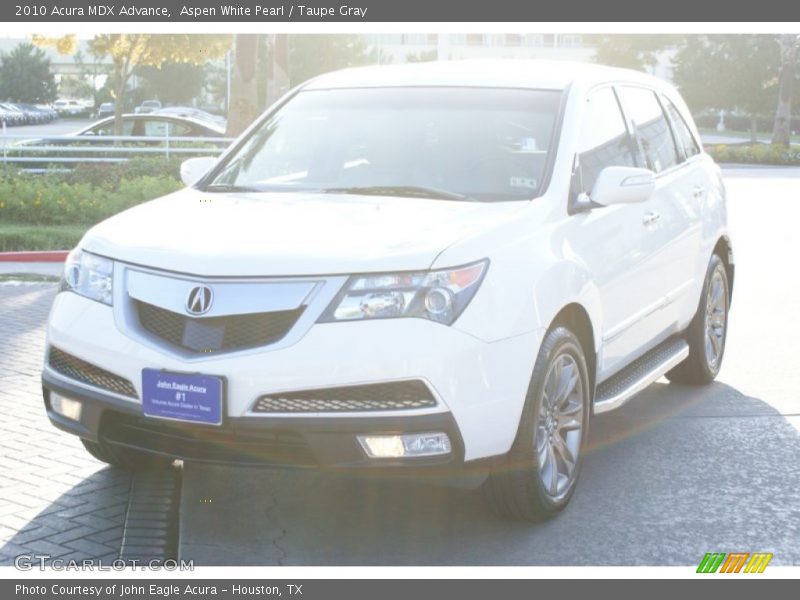 Aspen White Pearl / Taupe Gray 2010 Acura MDX Advance