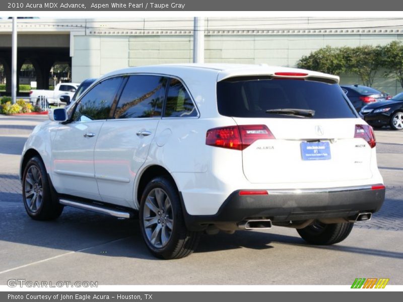 Aspen White Pearl / Taupe Gray 2010 Acura MDX Advance