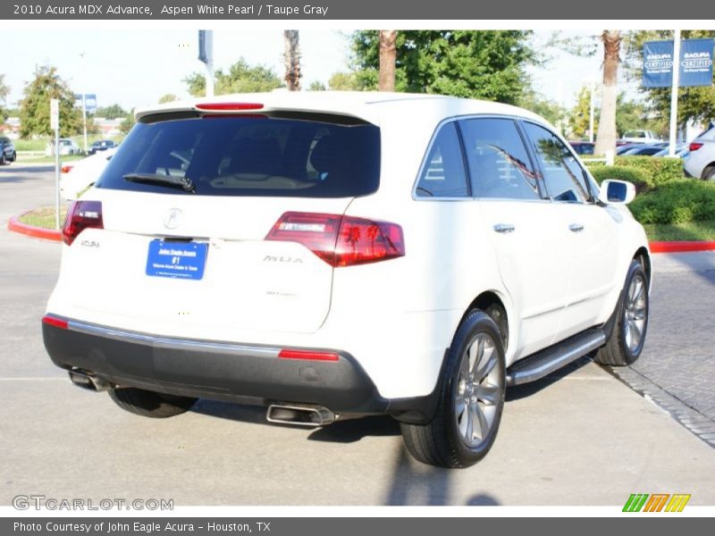 Aspen White Pearl / Taupe Gray 2010 Acura MDX Advance
