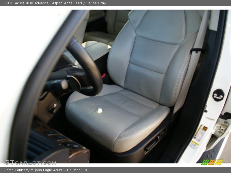 Aspen White Pearl / Taupe Gray 2010 Acura MDX Advance