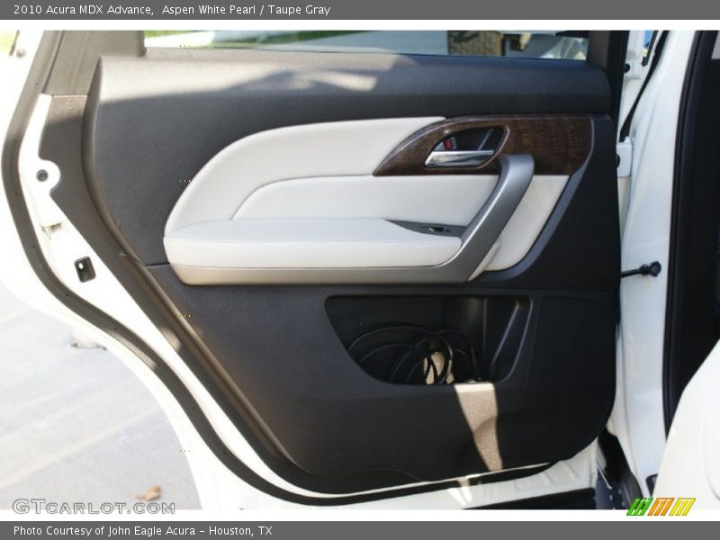 Aspen White Pearl / Taupe Gray 2010 Acura MDX Advance