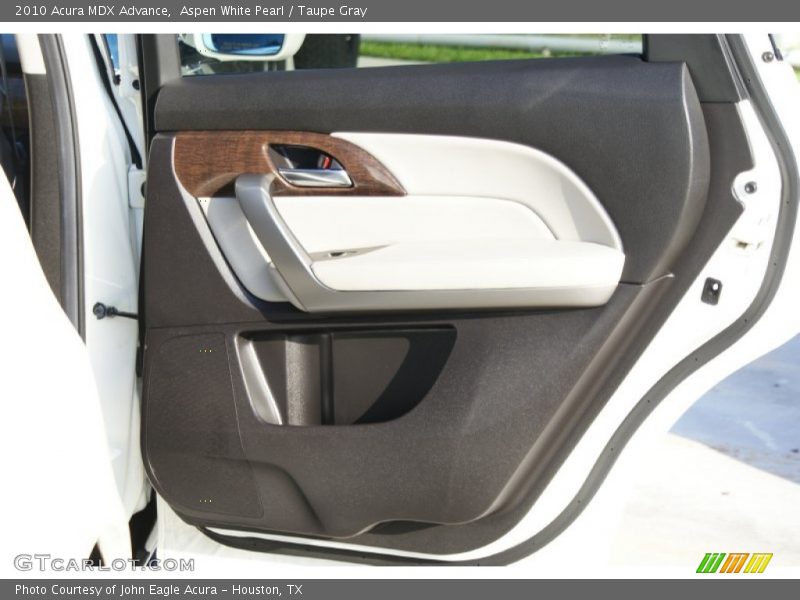 Aspen White Pearl / Taupe Gray 2010 Acura MDX Advance