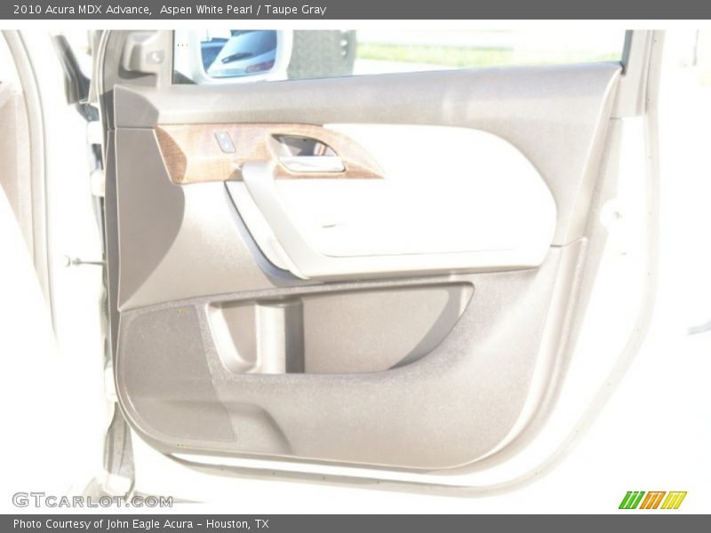 Aspen White Pearl / Taupe Gray 2010 Acura MDX Advance