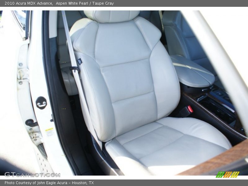 Aspen White Pearl / Taupe Gray 2010 Acura MDX Advance