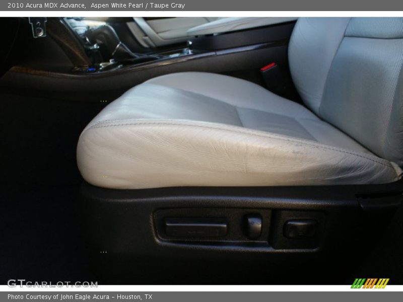 Aspen White Pearl / Taupe Gray 2010 Acura MDX Advance